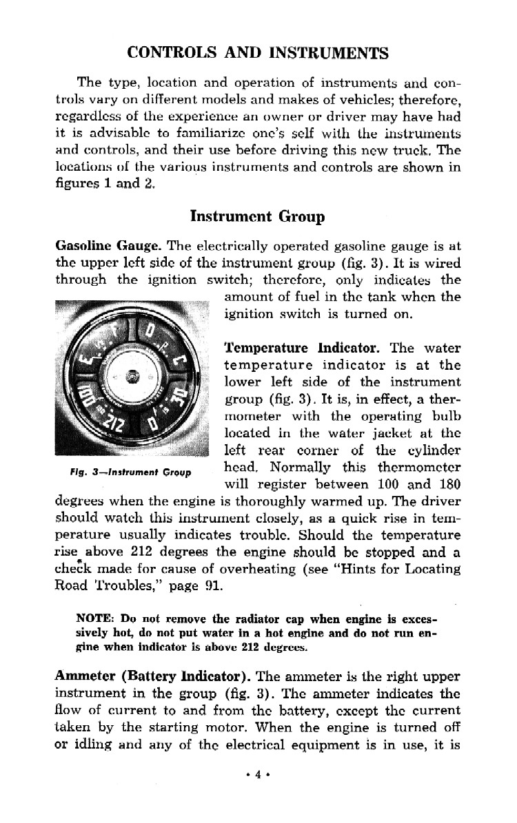 1952 Chevrolet Trucks Operators Manual Page 84